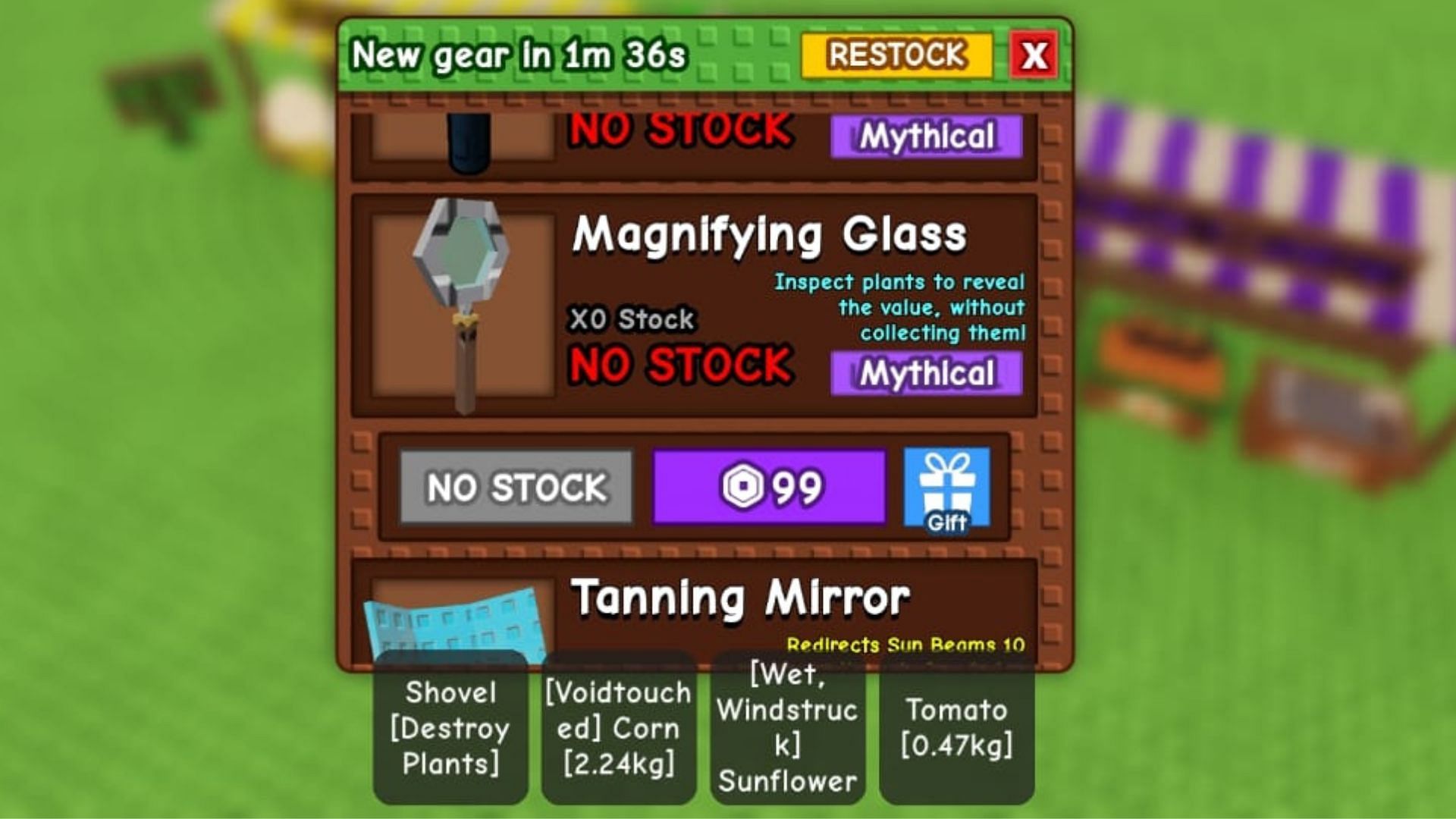 The Magnifying Glass is a rare gear (Image via Roblox)